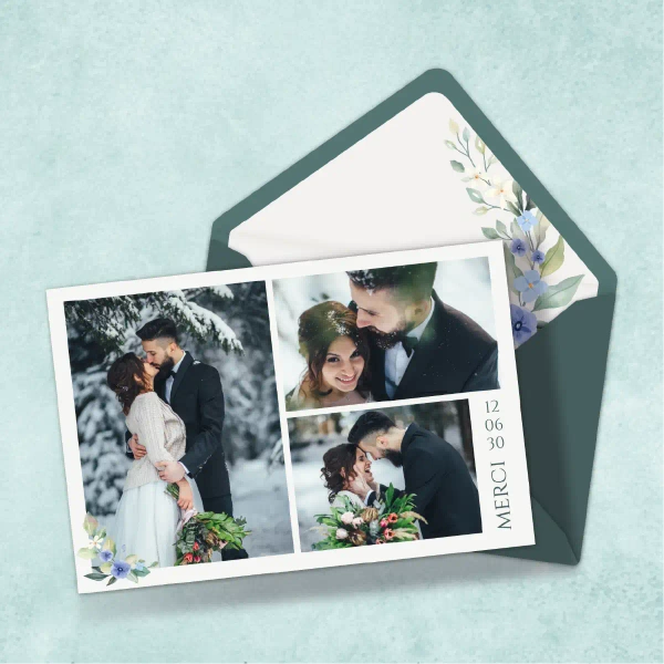 Remerciement - Mariage d'hiver
